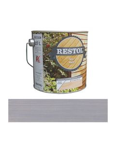 Restol Houtlolie Mat Lichtgrijs 750ml. Actie